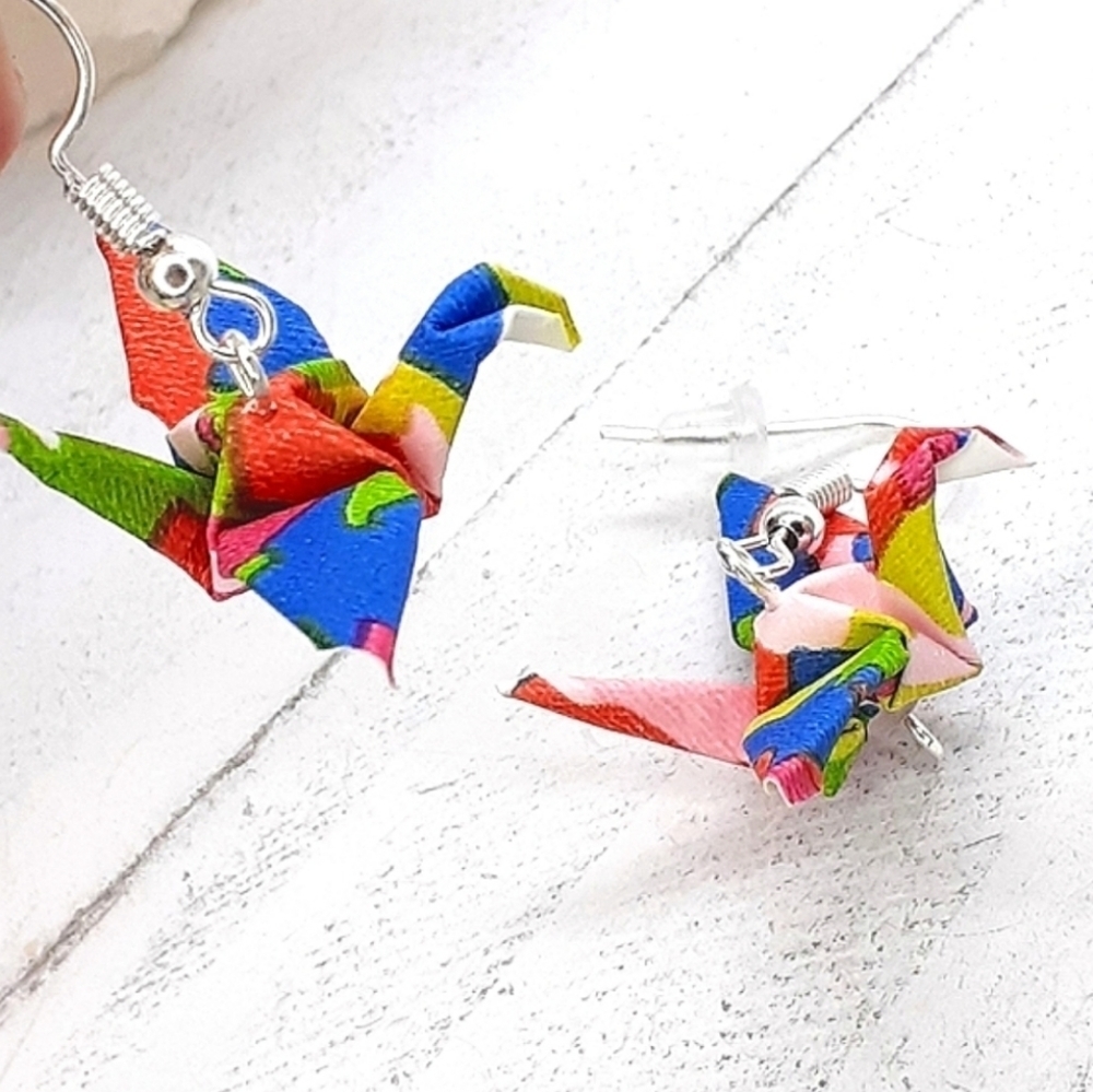 Origami earrings - Picture 2 of 6